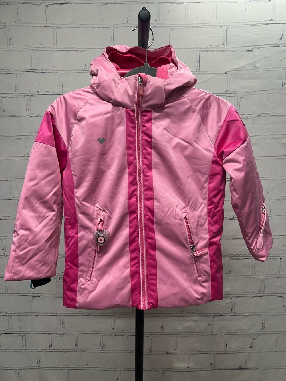 Obermeyer Pink Girls' Hooded Puffer Jacket